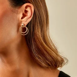 Histoire d'Or Boucles D'Oreilles Pendantes Boudicca Or Jaune Best