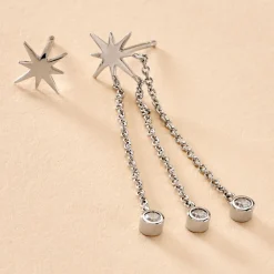 Histoire d'Or Boucles D'oreilles Pendantes Clarence Argent Blanc Oxyde De Zirconium Discount