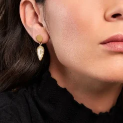 Histoire d'Or Boucles D'oreilles Pendantes Hyacinth Acier Jaune Sale