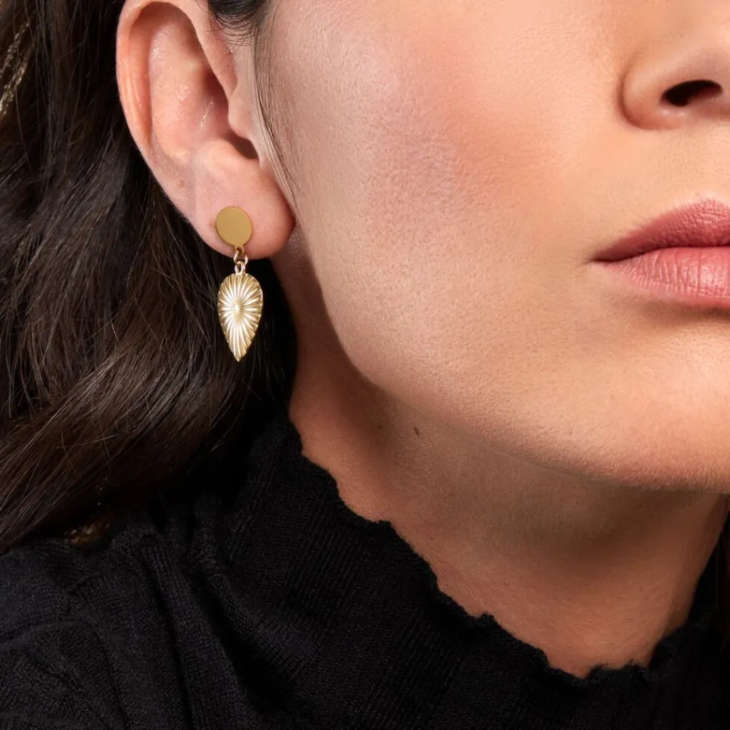 Histoire d'Or Boucles D'oreilles Pendantes Hyacinth Acier Jaune Sale