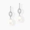 Histoire d'Or Boucles D'oreilles Pendantes Tiphaine Argent Blanc Perle De Culture Discount