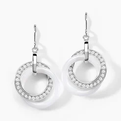 Histoire d'Or Boucles D'oreilles Pendantes Grizzel De Zirconium argent blanc oxyde Outlet