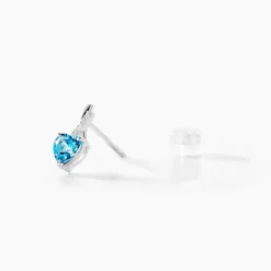 Histoire d'Or Boucles D'oreilles Pendantes Or Blanc Clothilde Topazes Oxydes or blanc topaze london blue Sale