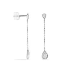 Histoire d'Or Boucles D'oreilles Pendantes Mariona Or Blanc Diamant Discount