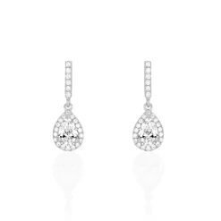 Histoire d'Or Boucles D'oreilles Pendantes Briony Argent Blanc Oxyde De Zirconium Hot