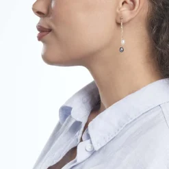 Histoire d'Or Boucles D'oreilles Pendantes Or Jaune Brayann Perles De Culture Hot