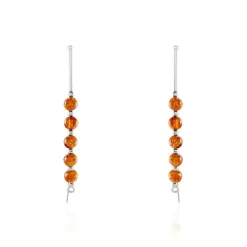 Histoire d'Or Boucles D'oreilles Pendantes Satu Argent Blanc Ambre Online