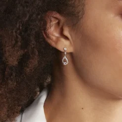 Histoire d'Or Boucles D'oreilles Pendantes Istanbul Argent Blanc Oxyde De Zirconium Discount