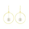 Histoire d'Or Boucles D'oreilles Pendantes Joris Or Jaune Perle De Culture Discount