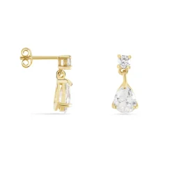 Histoire d'Or Boucles D'oreilles Pendantes Naellya Plaqué Or Oxyde De Zirconium Online