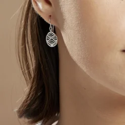 Histoire d'Or Boucles D'oreilles Pendantes Naelia Argent Blanc Outlet