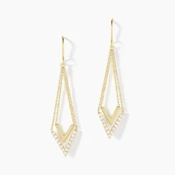 Histoire d'Or Boucles D'oreilles Pendantes Daina Or Jaune Oxyde De Zirconium Clearance