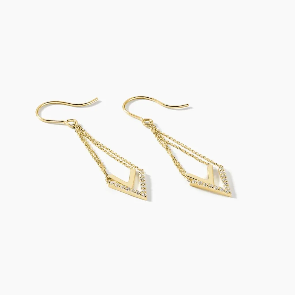 Histoire d'Or Boucles D'oreilles Pendantes Daina Or Jaune Oxyde De Zirconium Clearance