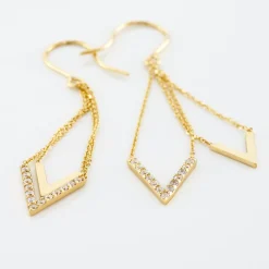 Histoire d'Or Boucles D'oreilles Pendantes Daina Or Jaune Oxyde De Zirconium Clearance