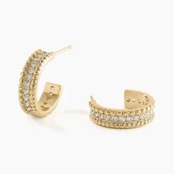 Histoire d'Or Boucles D'oreilles Pendantes Marie-baptistine Plaqué Or Oxyde