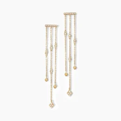 Histoire d'Or Boucles D'oreilles Pendantes Eclat D'etoile Or Jaune Oxyde Clearance