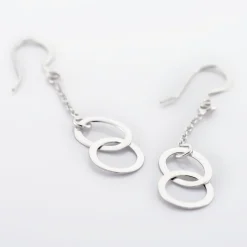 Histoire d'Or Boucles D'oreilles Pendantes Toi Et Moi Argent Blanc Online
