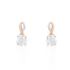 Histoire d'Or Boucles D'oreilles Pendantes Micheline Or Bicolore Oxyde De Zirconium