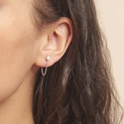 Histoire d'Or Boucles D'oreilles Pendantes Argent Blanc Leent Perles De Culture Sale