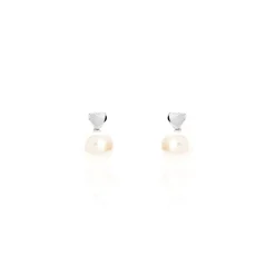 Histoire d'Or Boucles D'oreilles Pendantes Lorella Argent Blanc Perle De Culture Clearance