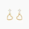 Histoire d'Or Boucles D'oreilles Pendantes Daria C艙ur Or Jaune Online