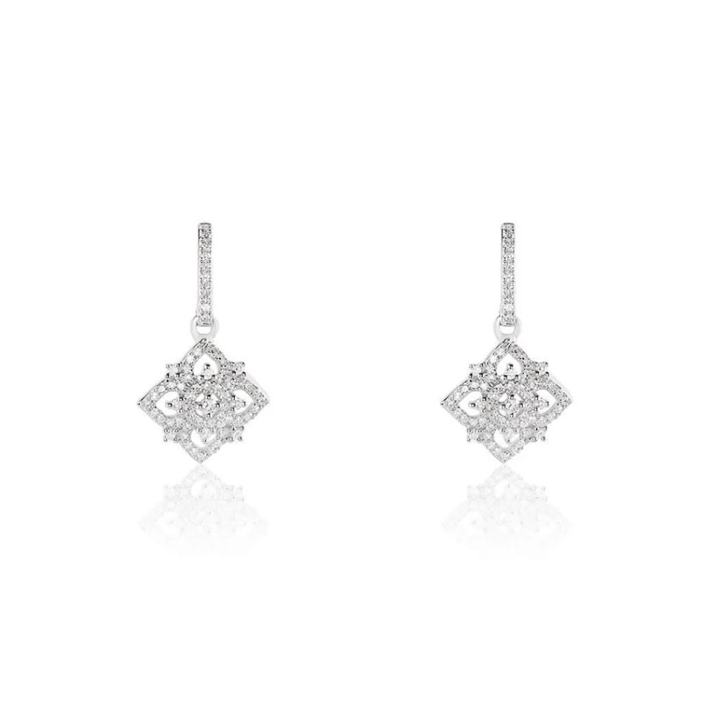 Histoire d'Or Boucles D'oreilles Pendantes Rosée Or Blanc Diamant Discount