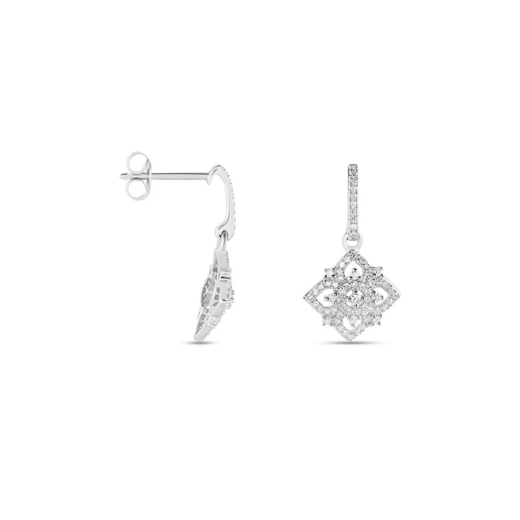 Histoire d'Or Boucles D'oreilles Pendantes Rosée Or Blanc Diamant Discount