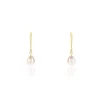 Histoire d'Or Boucles D'oreilles Pendantes Baroque Or Jaune Perles De Culture Online