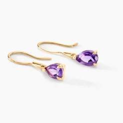 Histoire d'Or Boucles D'oreilles Pendantes Kalyne Or Jaune Amethyste or jaune amethyste violette Discount
