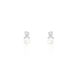 Histoire d'Or Boucles D'oreilles Pendantes Sathine Argent Perle De Culture Et Oxyde Online