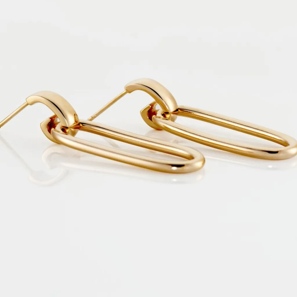 Histoire d'Or Boucles D'oreilles Pendantes Plaqué Or Lavrenti New