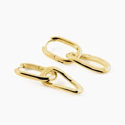 Histoire d'Or Boucles D'oreilles Pendantes Gold Aura Acier Jaune Hot