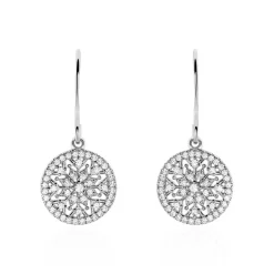 Histoire d'Or Boucles D'oreilles Pendantes Brunilda Argent Blanc Oxyde De Zirconium Clearance
