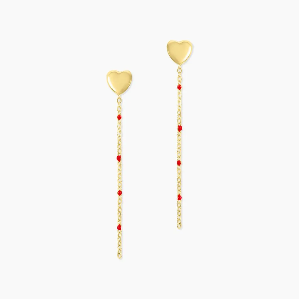 Histoire d'Or Boucles D'Oreilles Pendantes Bubble Argent Jaune