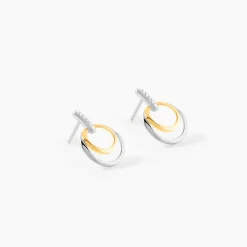 Histoire d'Or Boucles D'oreilles Pendantes Or Bicolore Eloisia Diamants Online