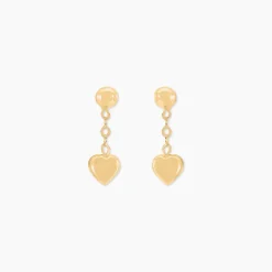 Histoire d'Or Boucles D'oreilles Pendantes Anne-maudae Pendantes Coeurs Or Jaune Outlet