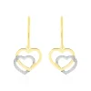 Histoire d'Or Boucles D'oreilles Pendantes Hedley Or Bicolore Hot