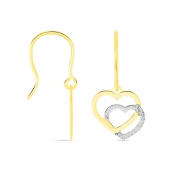 Histoire d'Or Boucles D'oreilles Pendantes Hedley Or Bicolore Hot