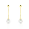 Histoire d'Or Boucles D'oreilles Pendantes Valera Or Jaune Perle De Culture Sale