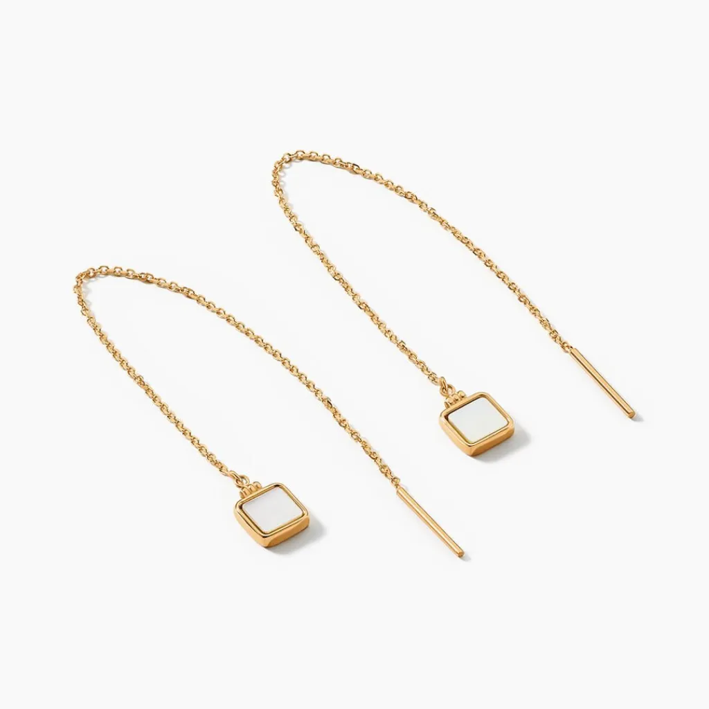 Histoire d'Or Boucles D'oreilles Pendantes Caron Or Jaune Nacre or jaune nacre blanche Discount