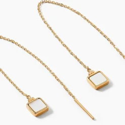 Histoire d'Or Boucles D'oreilles Pendantes Caron Or Jaune Nacre or jaune nacre blanche Discount