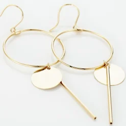 Histoire d'Or Boucles D'oreilles Pendantes Solaire Or Jaune Discount