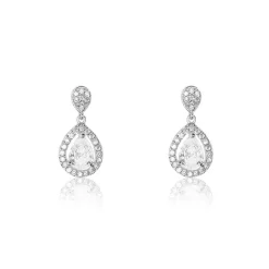 Histoire d'Or Boucles D'oreilles Pendantes Argent Blanc Zelie Oxyde De Zirconium Discount