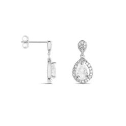 Histoire d'Or Boucles D'oreilles Pendantes Argent Blanc Zelie Oxyde De Zirconium Discount
