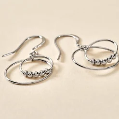 Histoire d'Or Boucles D'oreilles Pendantes Siara Argent Blanc Clearance
