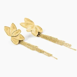 Histoire d'Or Boucles D'Oreilles Pendantes Thimea Acier Jaune Sans Pierre Discount