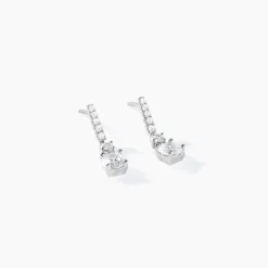 Histoire d'Or Boucles D'oreilles Pendantes Corianne Argent Blanc Oxyde De Zirconium Hot
