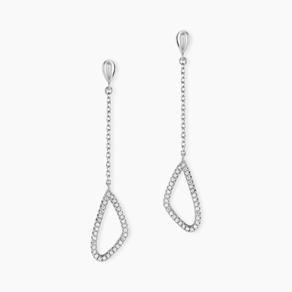 Histoire d'Or Boucles D'oreilles Pendantes Rosemay Argent Blanc Oxyde De Zirconium Hot