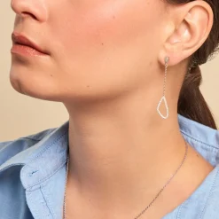 Histoire d'Or Boucles D'oreilles Pendantes Rosemay Argent Blanc Oxyde De Zirconium Hot