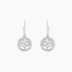 Histoire d'Or Boucles D'oreilles Pendantes Chimere Argent Blanc Oxyde De Zirconium Discount